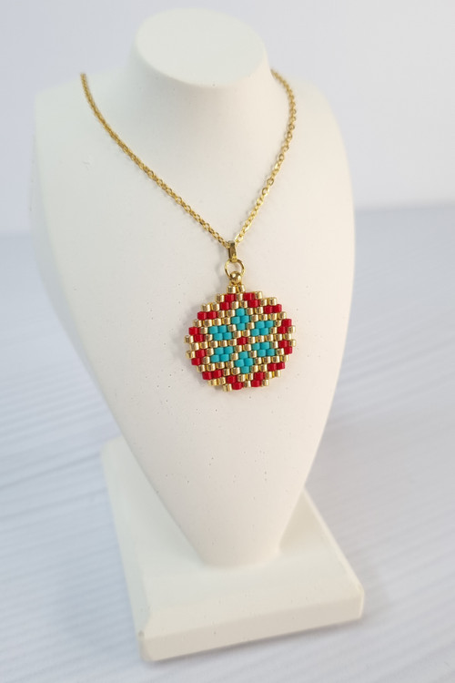 گردنبند سنتی زنانه میوکی - منجوق ژاپن استیل